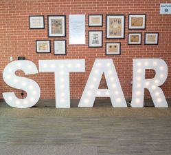 Light-up letters spelling