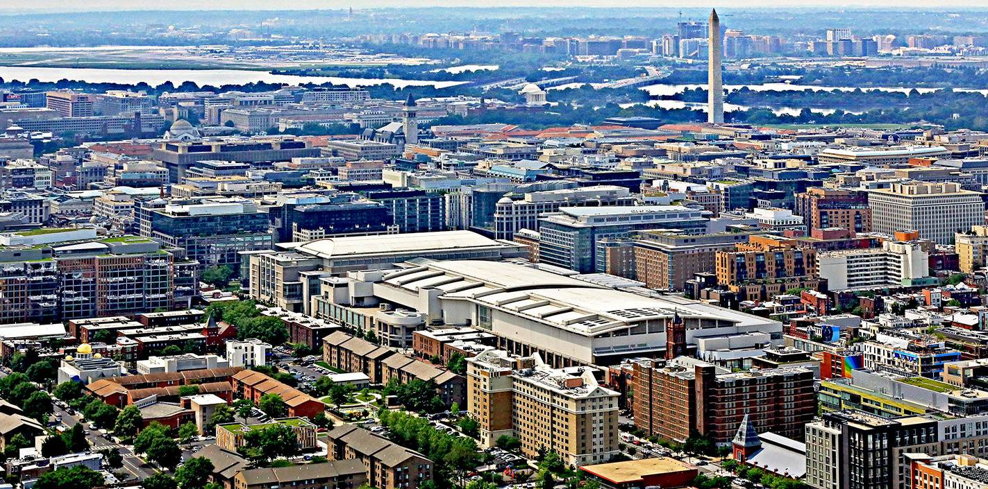 A skyline view of Washington, D.C.