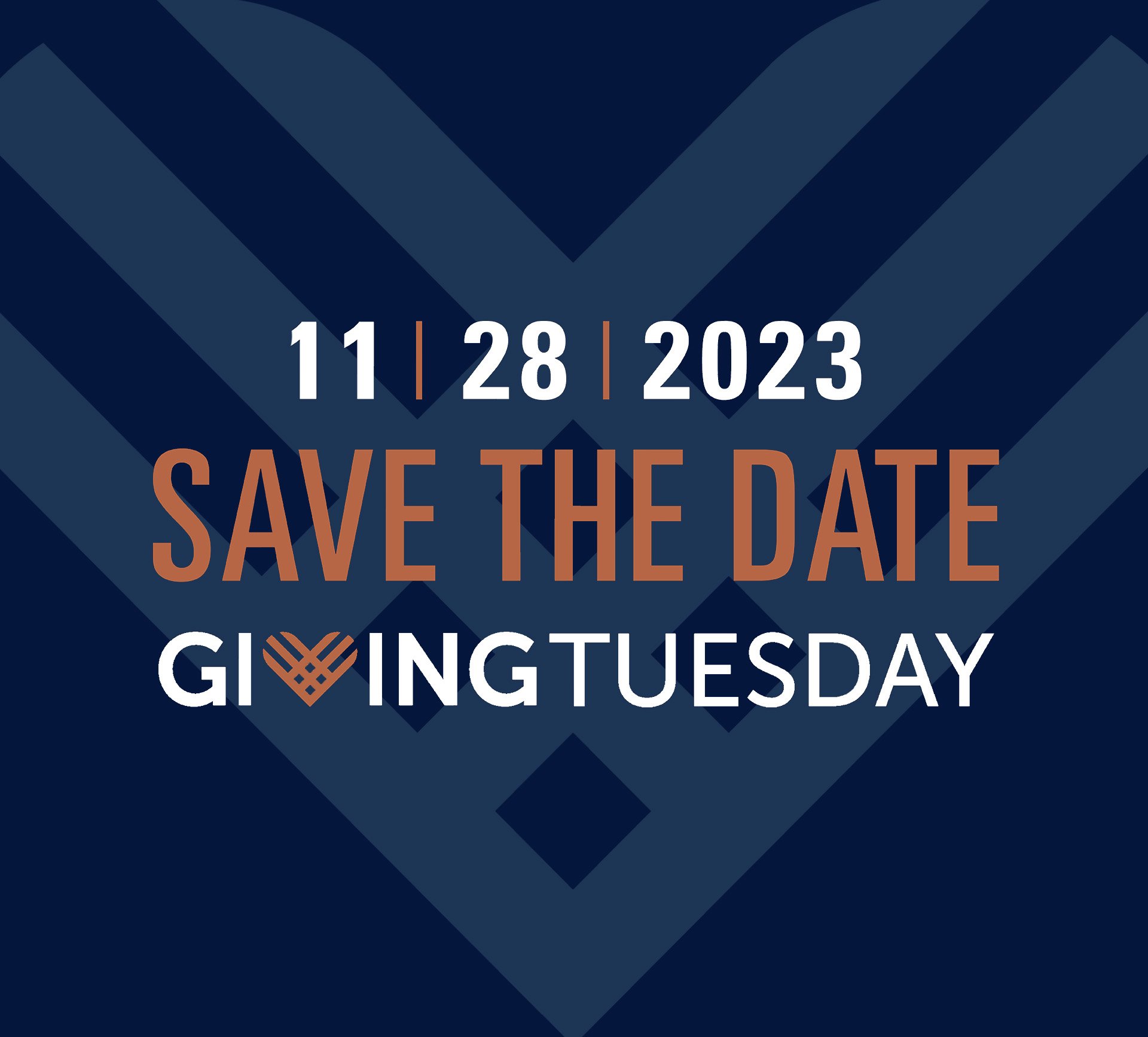 Save the date graphic for Giving Tuesday on Nov. 28, 2023.