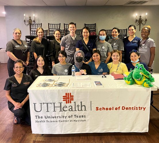 UTHealth Houston School of Dentistry volunteers at CHRISTUS Foundation for HealthCare's back-to-school event.