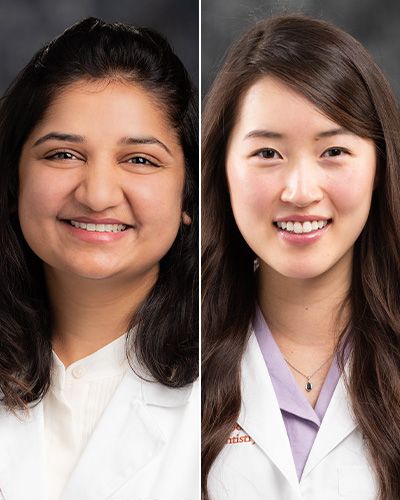 Head shots of Ritu Tiwari, BDS, MDS, Cert., and Erin Key, DDS