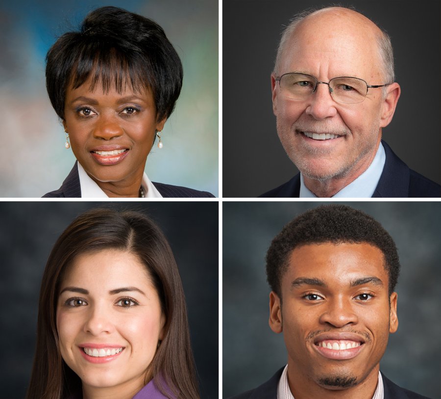 Task force members from UTSD include (clockwise from top left): Dr. Lisa Cain, Dr. Ralph Cooley, dental student Ike Osemene, and administrative manager Grace Avila.