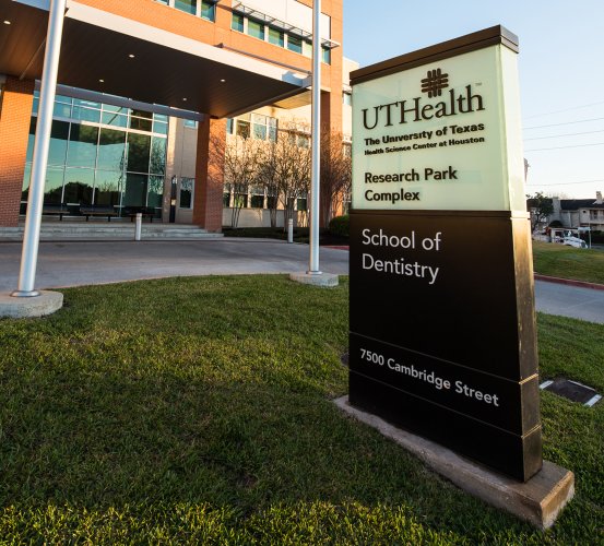 Exterior image of UTHealth Houston School of Dentistry.