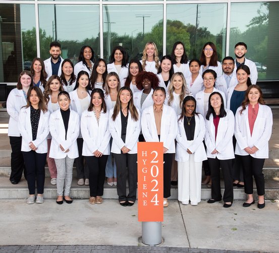 The Dental Hygiene Class of 2024 at UTHealth Houston School of Dentistry.