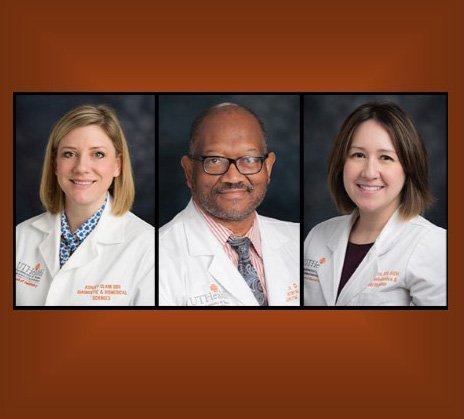 UTSD students chose winners of this year’s teaching awards.  From left are Associate Professor Ashley Clark, DDS; Professor C.D. Johnson, DDS, MS; and Assistant Professor Amber Lovatos, RDH, BSDH.
