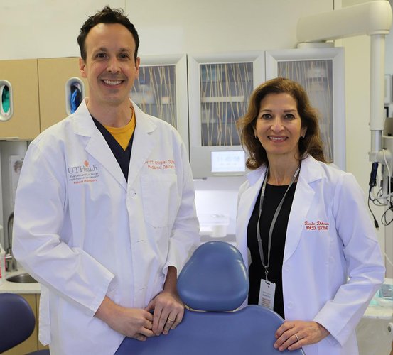 Associate Professor Brett Chiquet, DDS, PhD; and Assistant Professor Deniz Dishman, PhD, CRNA