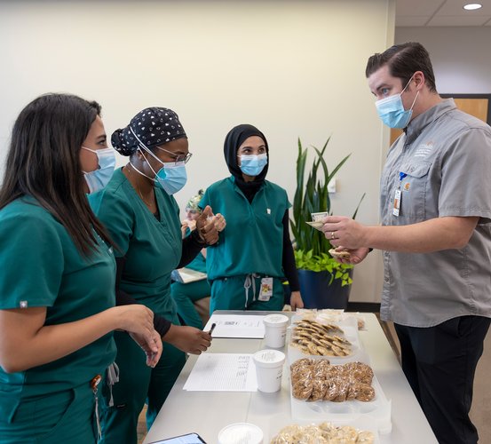 The Dental Hygiene Class of 2022 raises money at a bake sale Nov. 1 at UTHealth Houston School of Dentistry.