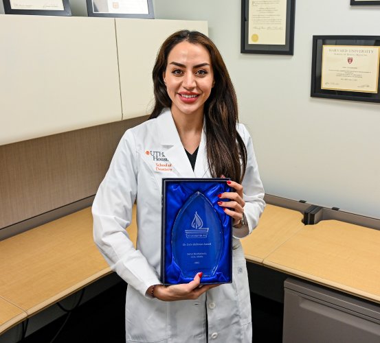 Dr. Sahar Dowlatshahi received the 2023 Dr. Colin Richman Family Perio-Ortho Award from the American Academy of Periodontology Foundation.