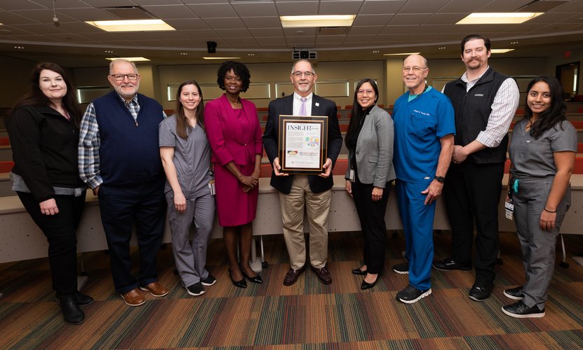 Members of the Diversity, Equity, Inclusion, and Wellness Council with the Health Professions Higher Education Excellence in Diversity Award.