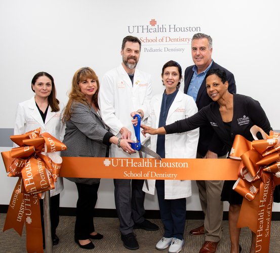 The Pediatric Dentistry Clinic at UTHealth Houston School of Dentistry was unveiled in a ribbon-cutting ceremony on Feb. 20.