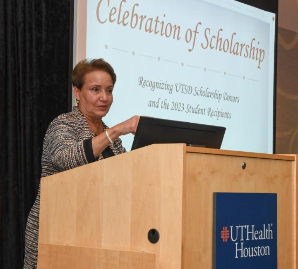 Judith B. Craven, MD, MPH, delivered the keynote address on behalf of herself and her late husband, Moritz Craven, DDS ’60, during the 2024 Annual Celebration of Scholarship.
