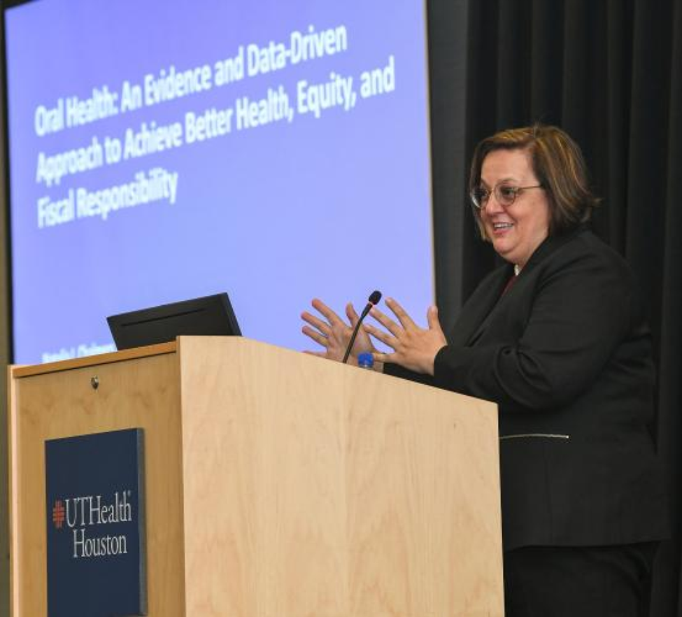 Dr. Natalia Chalmers, chief dental officer in the Office of the Administrator at the Centers for Medicare and Medicaid Services, delivered the 2023 William T. Butler Distinguished Lecture.