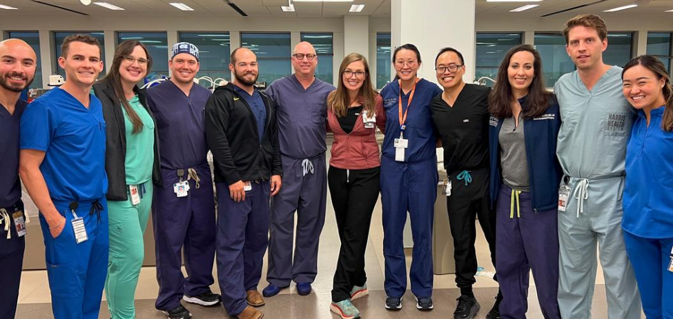 Participants (from left): Nicholas Magana, DS2; Will Stevens, DS3; Dr. Audra Boehm; Dr. Tyler Hill; Dr. Steven Hengen; Dr. Christopher Daniel; Dr. Bristol Galbraith; Dr. Lauren Hum; Dr. Simon Young; Dr. Victoria Mañón; Dr. David Chubb; Sydney Pham, DS3. Participants (from left): Nicholas Magana, DS2; Will Stevens, DS3; Dr. Audra Boehm; Dr. Tyler Hill; Dr. Steven Hengen; Dr. Christopher Daniel; Dr. Bristol Galbraith; Dr. Lauren Hum; Dr. Simon Young; Dr. Victoria Mañón; Dr. David Chubb; Sydney Pham, DS3.