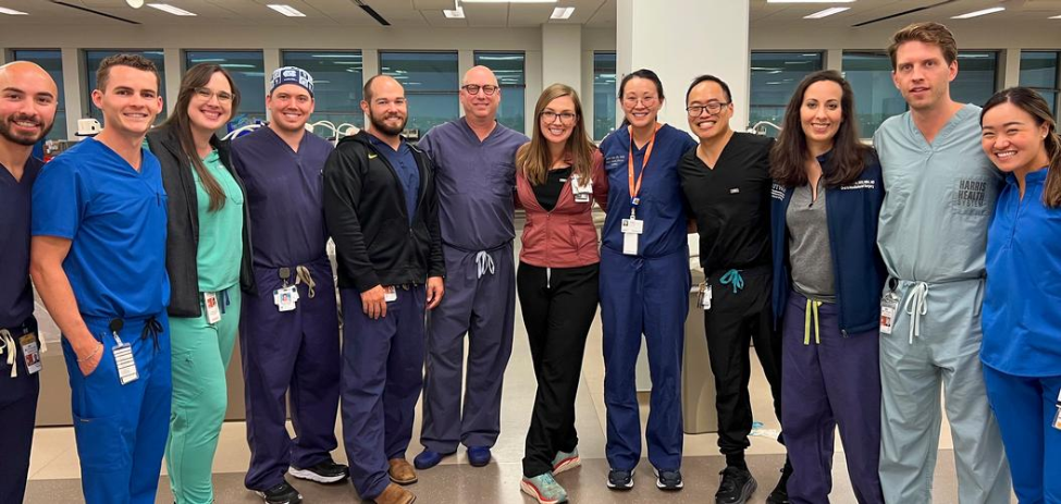 Participants (from left): Nicholas Magana, DS2; Will Stevens, DS3; Dr. Audra Boehm; Dr. Tyler Hill; Dr. Steven Hengen; Dr. Christopher Daniel; Dr. Bristol Galbraith; Dr. Lauren Hum; Dr. Simon Young; Dr. Victoria Mañón; Dr. David Chubb; Sydney Pham, DS3.