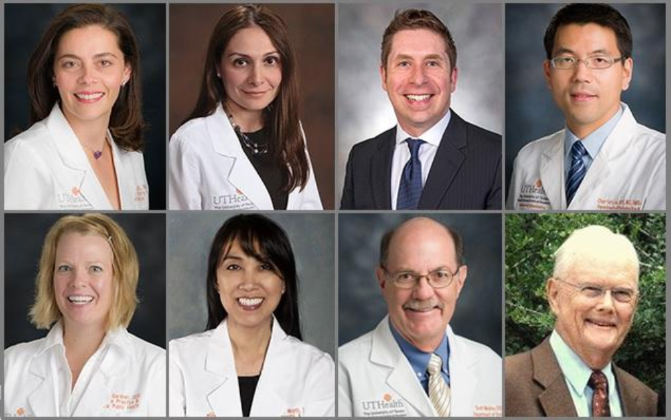 Recipients of the 2020 Dean’s Excellence Award included (from top left) Drs. Juliana Barros, Shalizeh (Shelly) Patel, Daniel Harrington, Chun-Teh Lee, Amity Gardner, Carolyn Huynh, Scott Makins, and Bonham Magness.