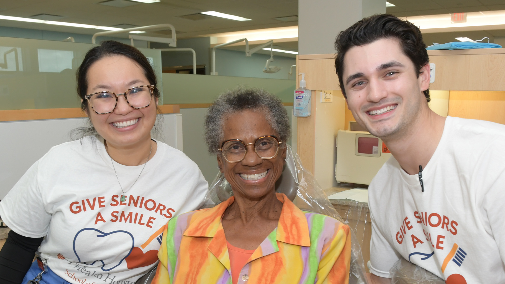 Patient with dentistry team