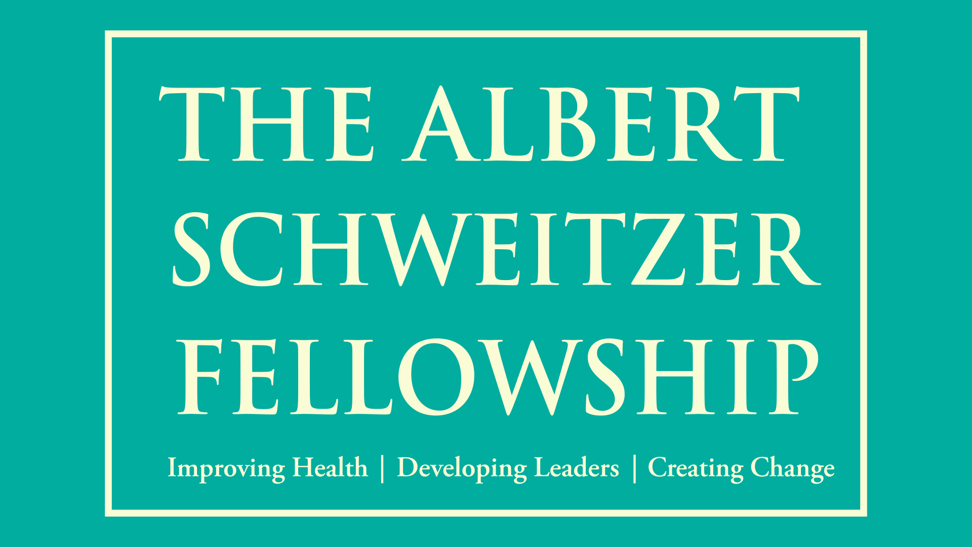 The Albert Schweitzer Fellowship logo.